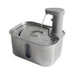 Retangular Stainless Steel Pet Water Fountain