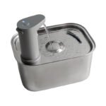 Retangular Stainless Steel Pet Water Fountain - Image 2