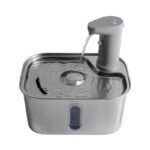 Retangular Stainless Steel Pet Water Fountain - Image 4
