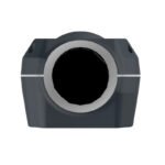 BLUEJUNTAGS low frequency RFID stick reader control unit seen end on, showing the connector ring